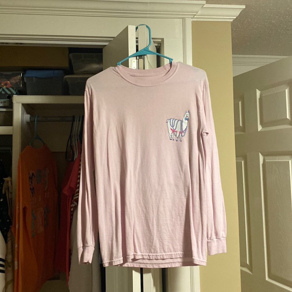 Pink simply southern llama shirt